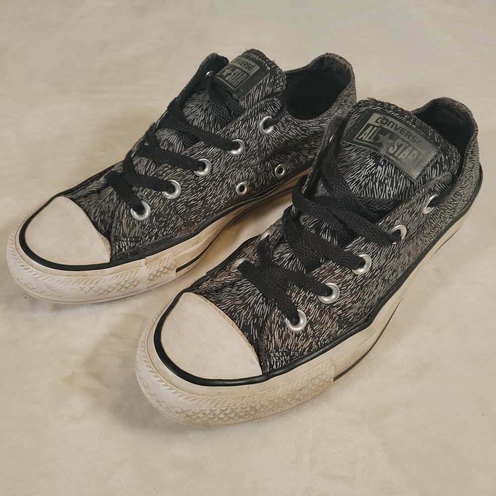 Converse Chuck Taylor All Star Black Animal Print Reflective Sneaker W Size‎ 6